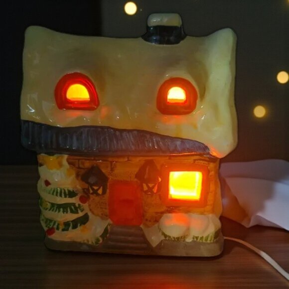 Vintage Home-Sweet-Home Lighted Christmas Cottage - Picture 1 of 12